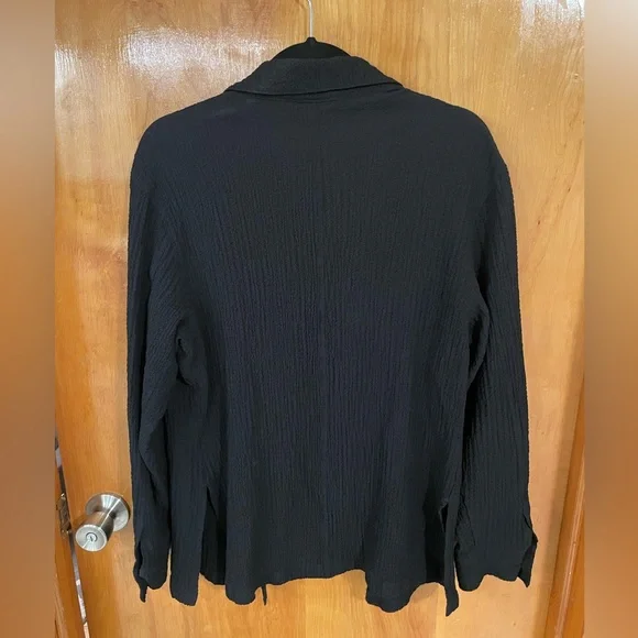 Exofficio Black Linen Long Sleeve Button Up - Picture 2 of 3